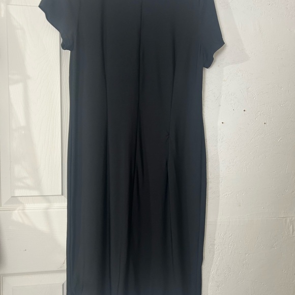 Danny & Nicole Black Dress with Bold Floral Design - Picture 3 of 9